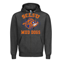 Charcoal Heather Sclsu Muddogs Zipper Hoodie - FloraArt