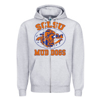 Heather Grey Sclsu Muddogs Zipper Hoodie - FloraArt