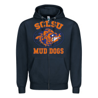 Navy Sclsu Muddogs Zipper Hoodie - FloraArt