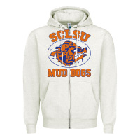 Oatmeal Heather Sclsu Muddogs Zipper Hoodie - FloraArt