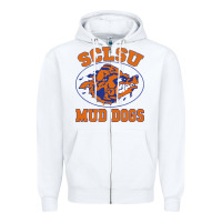 White Sclsu Muddogs Zipper Hoodie - FloraArt