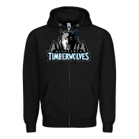 Black timberwolves Zipper Hoodie - FloraArt