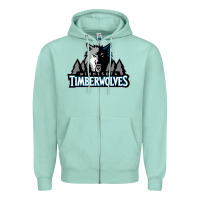 Seafoam timberwolves Zipper Hoodie - FloraArt