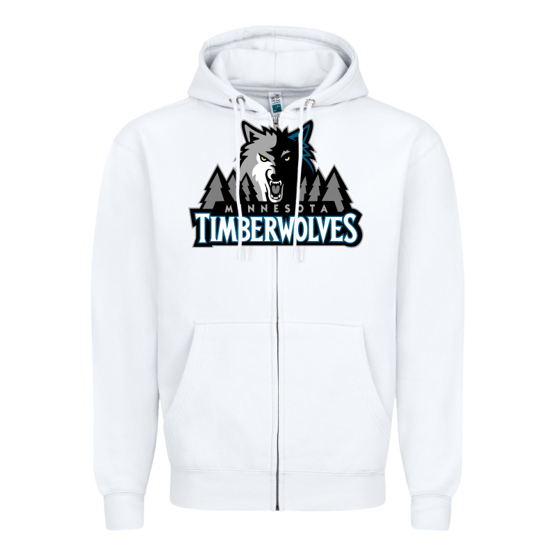 Timberwolves Zipper Hoodie by FloraArt | Teevron