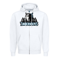 White timberwolves Zipper Hoodie - FloraArt