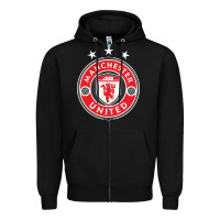 Black United manchester Zipper Hoodie - FloraArt