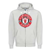 Dove Grey United manchester Zipper Hoodie - FloraArt