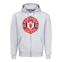 Heather Grey United manchester Zipper Hoodie - FloraArt