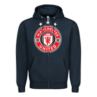 Navy United manchester Zipper Hoodie - FloraArt
