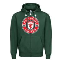 Sports Green United manchester Zipper Hoodie - FloraArt