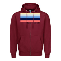 Burgundy biarritz france 1990 Zipper Hoodie - FloraArt