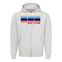 Dove Grey biarritz france 1990 Zipper Hoodie - FloraArt