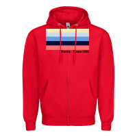 Red biarritz france 1990 Zipper Hoodie - FloraArt