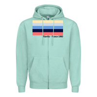 Seafoam biarritz france 1990 Zipper Hoodie - FloraArt