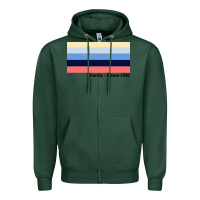 Sports Green biarritz france 1990 Zipper Hoodie - FloraArt