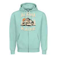 Seafoam acadia national park maine nature hike outdoors vintage t shirt Zipper Hoodie - ArtMosaic