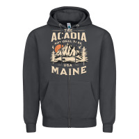 Smoke acadia national park maine nature hike outdoors vintage t shirt Zipper Hoodie - ArtMosaic