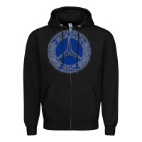 Black white amg Zipper Hoodie - ArtMosaic