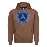 Chestnut white amg Zipper Hoodie - ArtMosaic