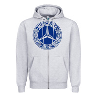 Heather Grey white amg Zipper Hoodie - ArtMosaic