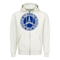 Oatmeal Heather white amg Zipper Hoodie - ArtMosaic
