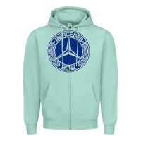 Seafoam white amg Zipper Hoodie - ArtMosaic