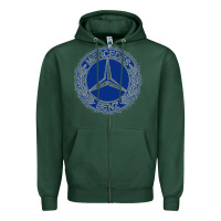 Sports Green white amg Zipper Hoodie - ArtMosaic