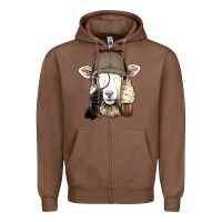 Chestnut Detective Sheep Lamb Spy Investigator Farmer Sheep Lover 53 Zipper Hoodie - ArtMosaic