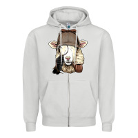 Dove Grey Detective Sheep Lamb Spy Investigator Farmer Sheep Lover 53 Zipper Hoodie - ArtMosaic