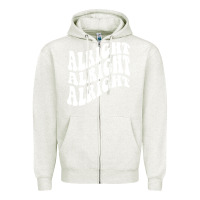 Oatmeal Heather alright alright alright Zipper Hoodie - ArtMosaic