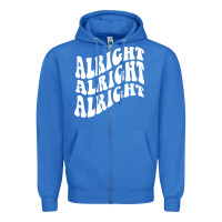 True Royal alright alright alright Zipper Hoodie - ArtMosaic