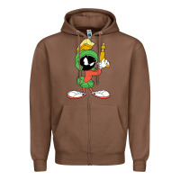 Chestnut marvin the martian looney Zipper Hoodie - ArtMosaic