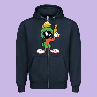 Marvin The Martian Looney Zipper Hoodie Designed By Artmosaic