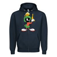 Navy marvin the martian looney Zipper Hoodie - ArtMosaic