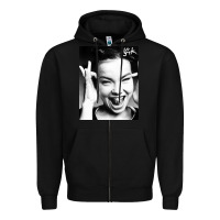 Black my name is bjork [tw] Zipper Hoodie - ArtMosaic