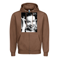 Chestnut my name is bjork [tw] Zipper Hoodie - ArtMosaic
