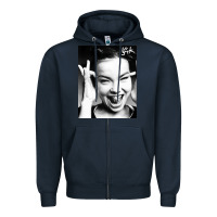 Navy my name is bjork [tw] Zipper Hoodie - ArtMosaic