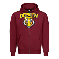 Burgundy depauw clubs Zipper Hoodie - ArtMosaic