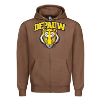 Chestnut depauw clubs Zipper Hoodie - ArtMosaic
