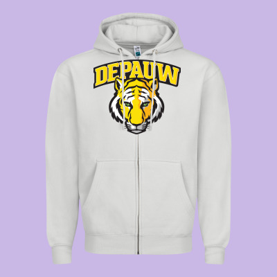 Depauw Clubs Zipper Hoodie Designed By Artmosaic