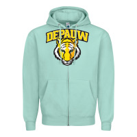 Seafoam depauw clubs Zipper Hoodie - ArtMosaic