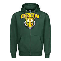 Sports Green depauw clubs Zipper Hoodie - ArtMosaic