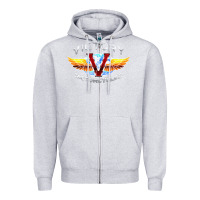 Heather Grey Victory Motorcycles Zipper Hoodie - ArtMosaic