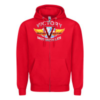 Red Victory Motorcycles Zipper Hoodie - ArtMosaic