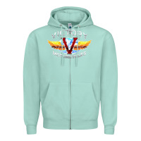 Seafoam Victory Motorcycles Zipper Hoodie - ArtMosaic