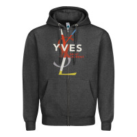 Charcoal Heather yvessaintlaurent Zipper Hoodie - ArtMosaic