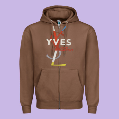Yvessaintlaurent Zipper Hoodie Designed By Artmosaic