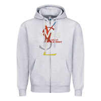 Heather Grey yvessaintlaurent Zipper Hoodie - ArtMosaic