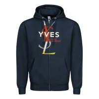 Navy yvessaintlaurent Zipper Hoodie - ArtMosaic