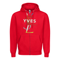 Red yvessaintlaurent Zipper Hoodie - ArtMosaic